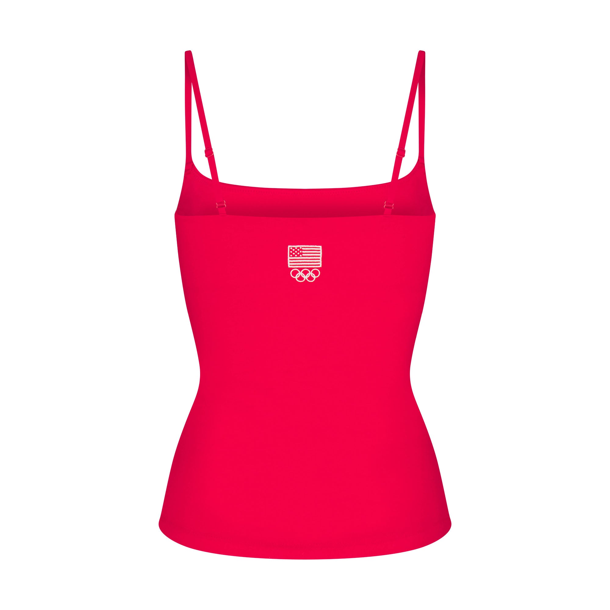 SKIMS FOR TEAM USA COTTON JERSEY OLYMPIC CAMI | RED