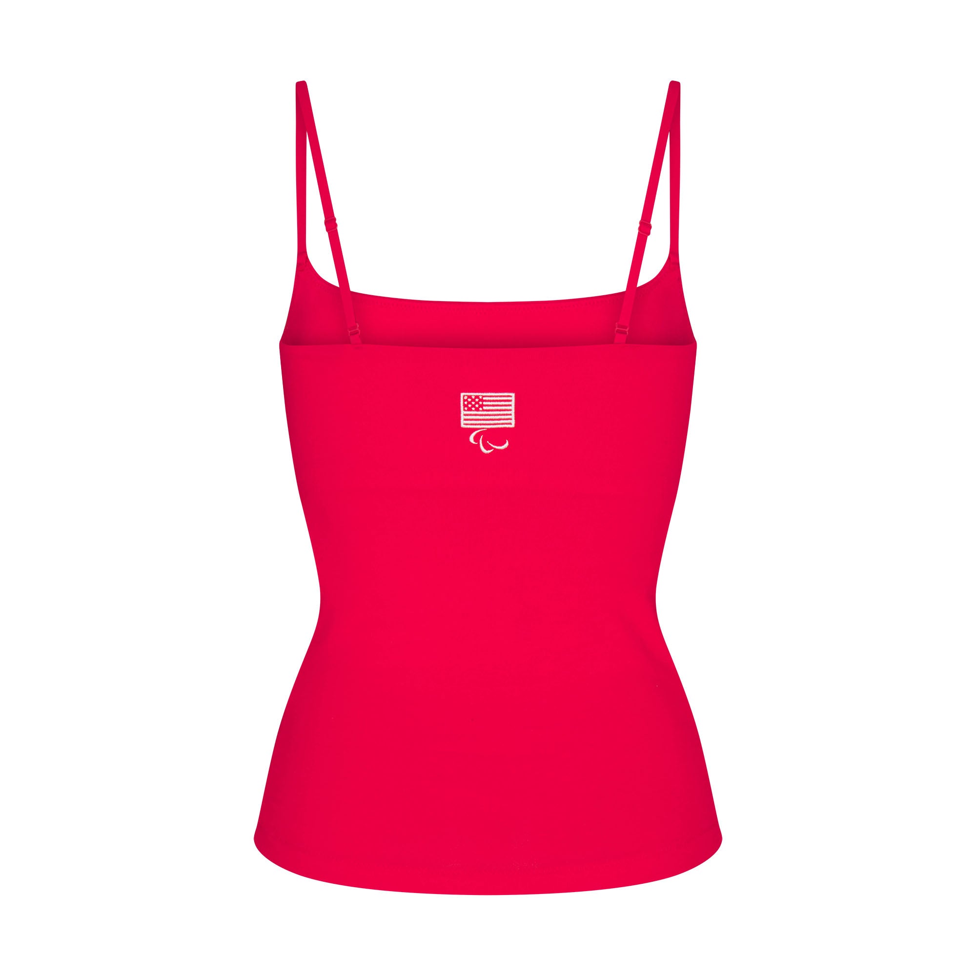SKIMS FOR TEAM USA COTTON JERSEY PARALYMPIC CAMI | RED