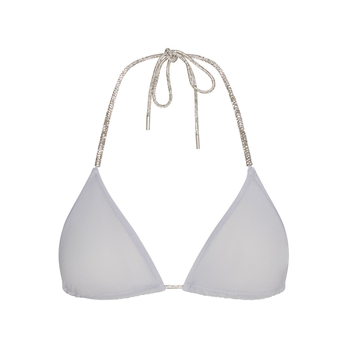 RHINESTONE KNIT TRIANGLE BRALETTE | ZEN BLUE