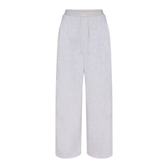 COTTON FLEECE OVERSIZED DOUBLE WAISTBAND PANT | LIGHT HEATHER GREY