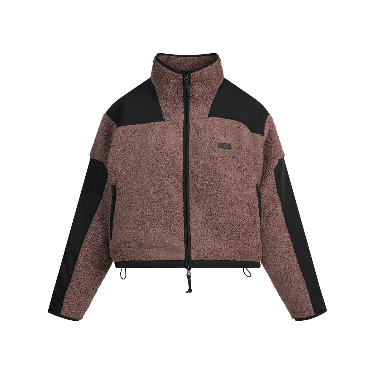 TEDDY BOXY ZIP UP JACKET | UMBER