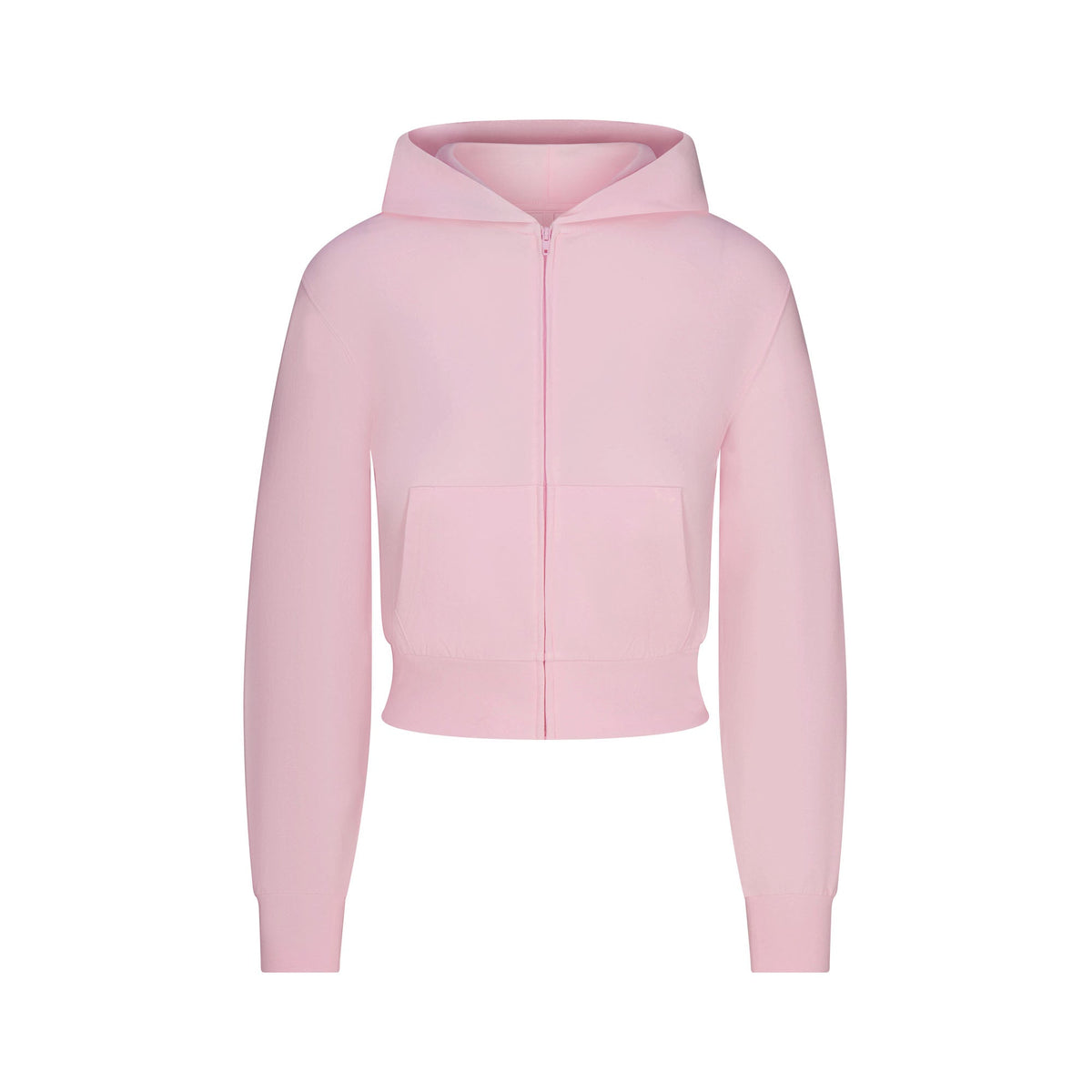COTTON JERSEY ZIP UP HOODIE | CHERRY BLOSSOM
