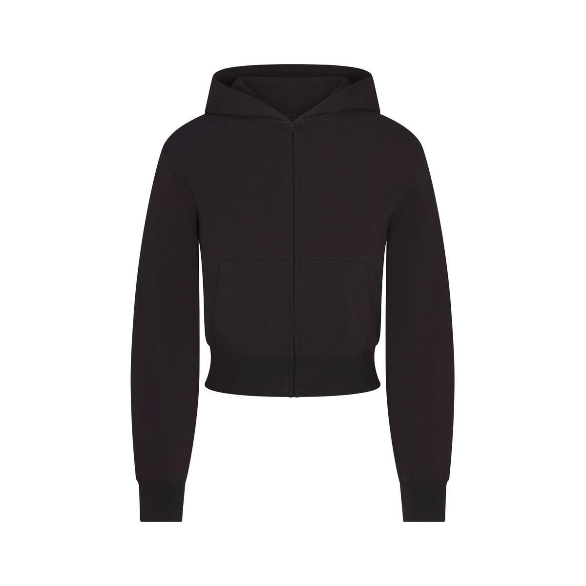 COTTON JERSEY ZIP UP HOODIE | SOOT