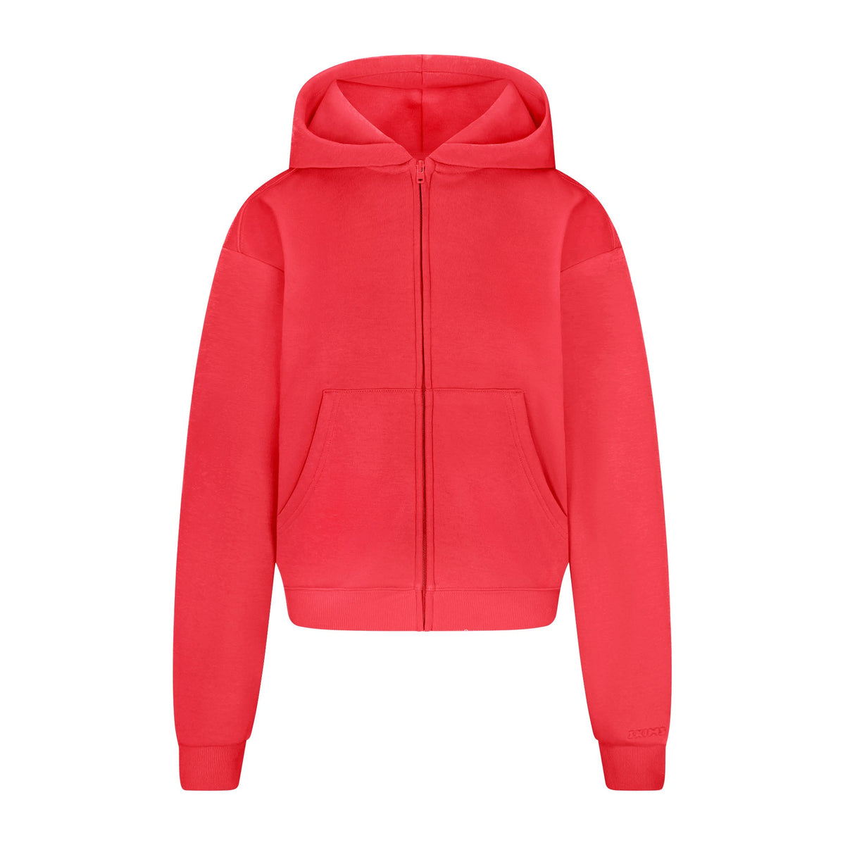 COTTON FLEECE CLASSIC ZIP UP HOODIE | WASHED RED