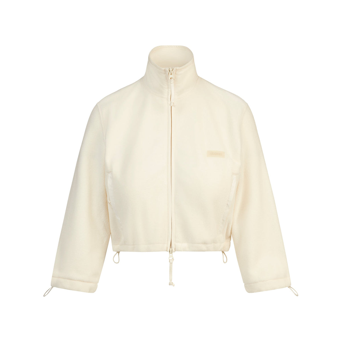 OUTDOOR FLEECE CROPPED 3/4 SLEEVE JACKET | ECRU