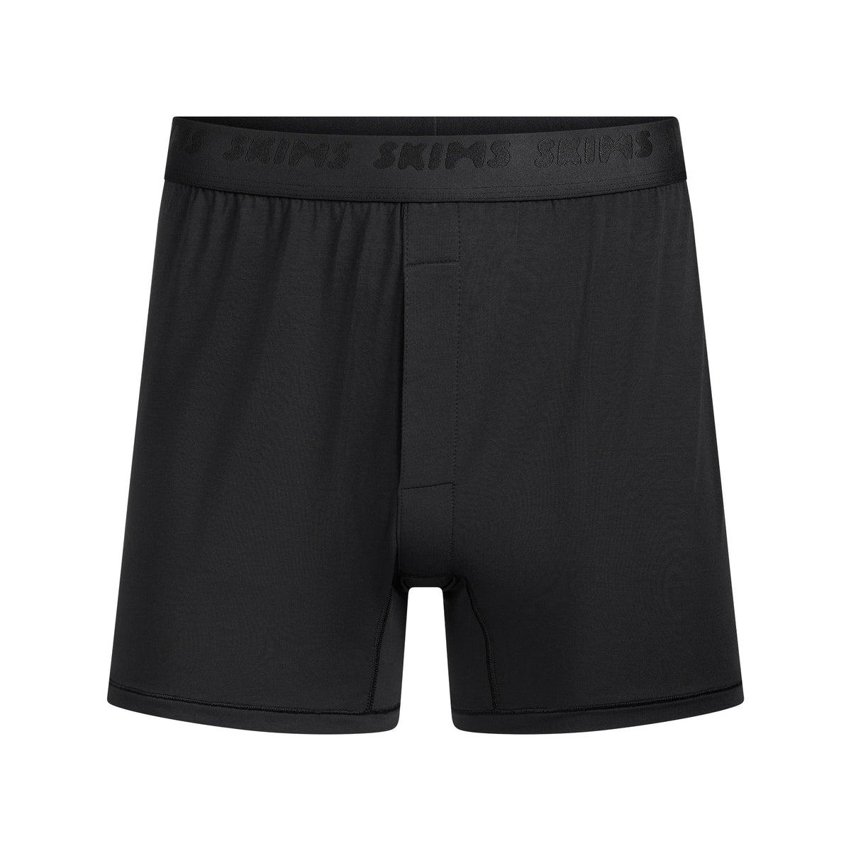 SKIMS STRETCH MENS KNIT BOXER | OBSIDIAN