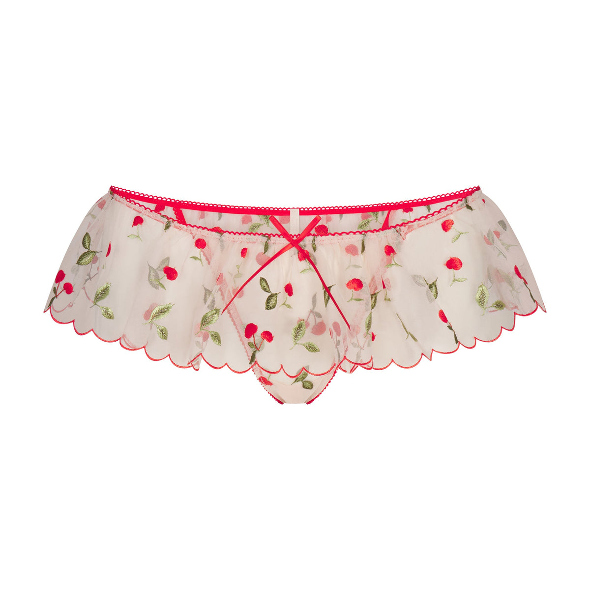 EMBROIDERED TULLE SKIRT BIKINI | PRIMROSE CHERRY TULLE