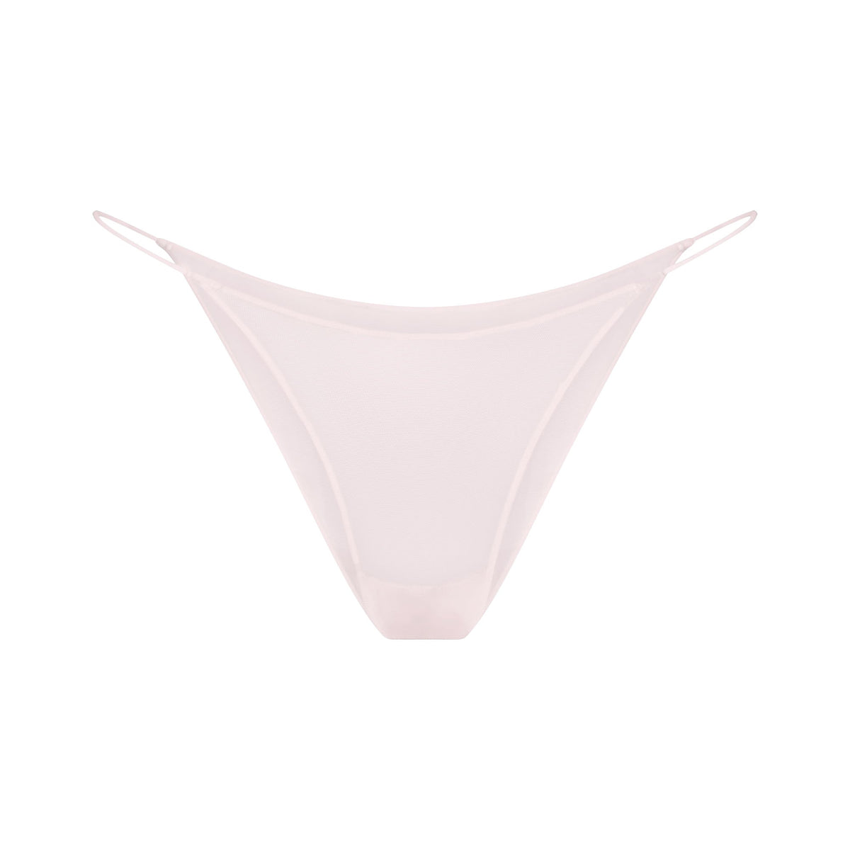 ULTRA FINE MESH STRING BIKINI | BARELY PINK