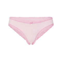 LIGHTWEIGHT COTTON LACE BRIEF | CHERRY BLOSSOM