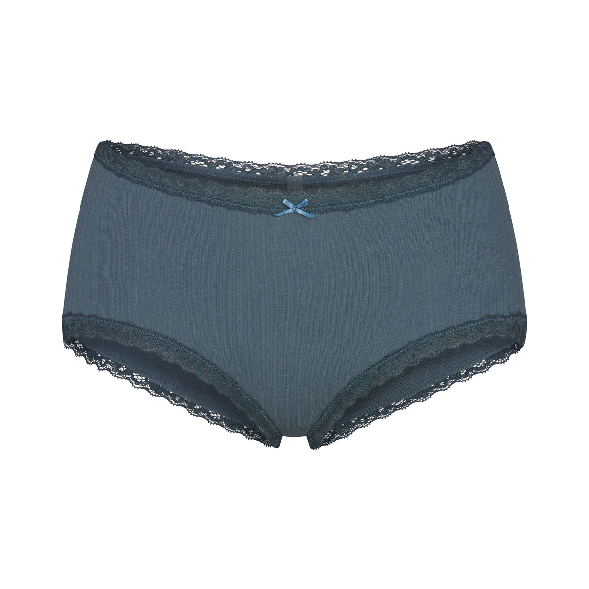 LIGHTWEIGHT COTTON POINTELLE LACE BOY SHORT | ZIRCON TONAL
