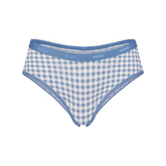 LIGHTWEIGHT COTTON LOGO PICOT HIPSTER | ARCTIC GINGHAM