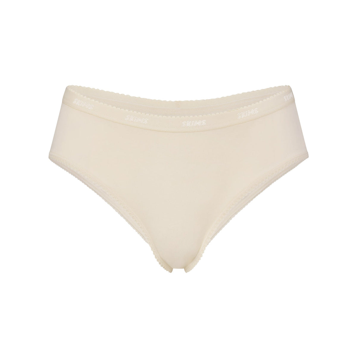 LIGHTWEIGHT COTTON LOGO PICOT HIPSTER | BUTTER TONAL
