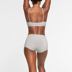 COTTON JERSEY BOY SHORT | LIGHT HEATHER GREY