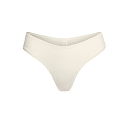 COTTON JERSEY DIPPED THONG | BONE
