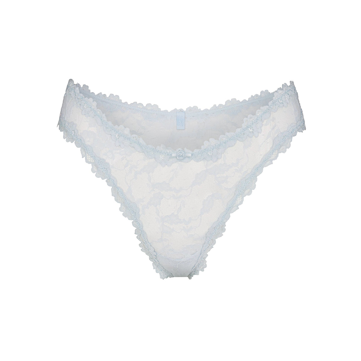STRETCH LACE DIPPED THONG | POWDER BLUE
