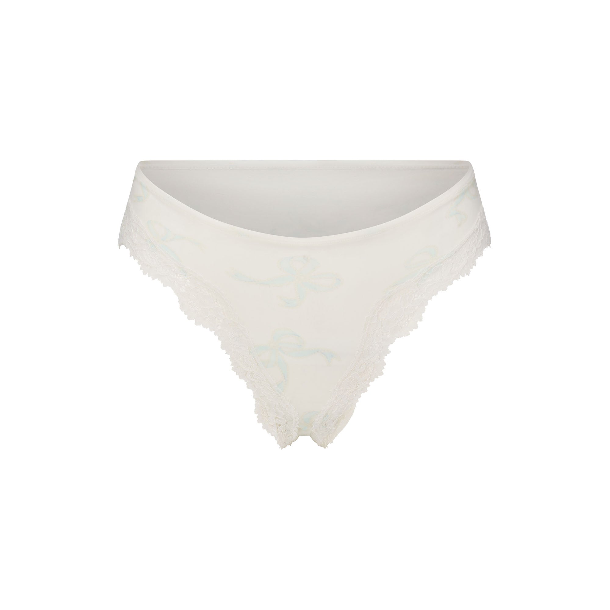 FITS EVERYBODY LACE CHEEKY TANGA 5-PACK | IVORY PEARL BOW MULTI