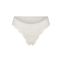 FITS EVERYBODY LACE CHEEKY TANGA 5-PACK | IVORY PEARL BOW MULTI