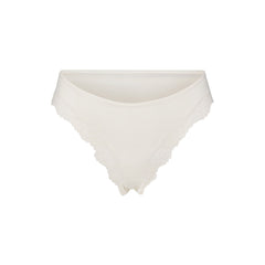 FITS EVERYBODY LACE CHEEKY TANGA 5-PACK | IVORY PEARL BOW MULTI