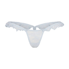 STRETCH LACE BUTTERFLY THONG | POWDER BLUE