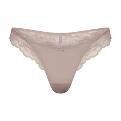 SKIMS LACE THONG | FAWN