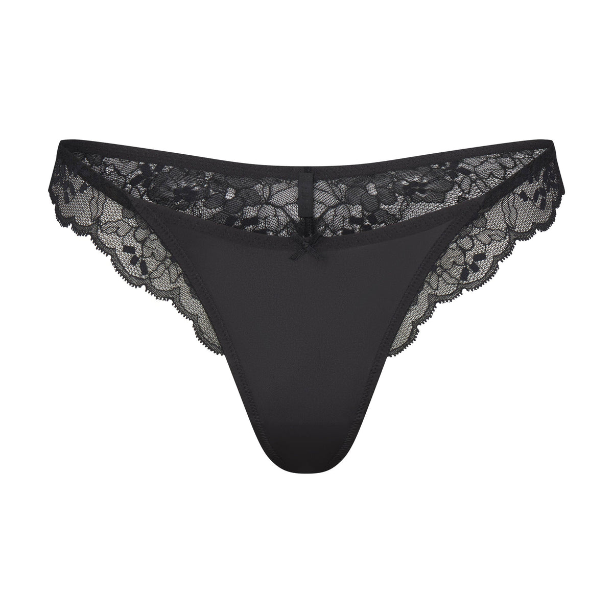 SKIMS LACE THONG | ONYX