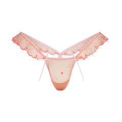 EMBROIDERED TULLE BUTTERFLY THONG | GUAVA HEART TULLE