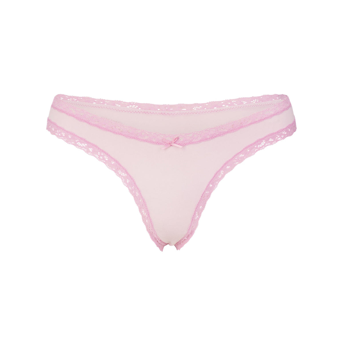 LIGHTWEIGHT COTTON LACE THONG | CHERRY BLOSSOM
