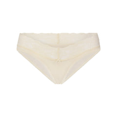 LIGHTWEIGHT COTTON WIDE LACE BRIEF | BUTTER TONAL