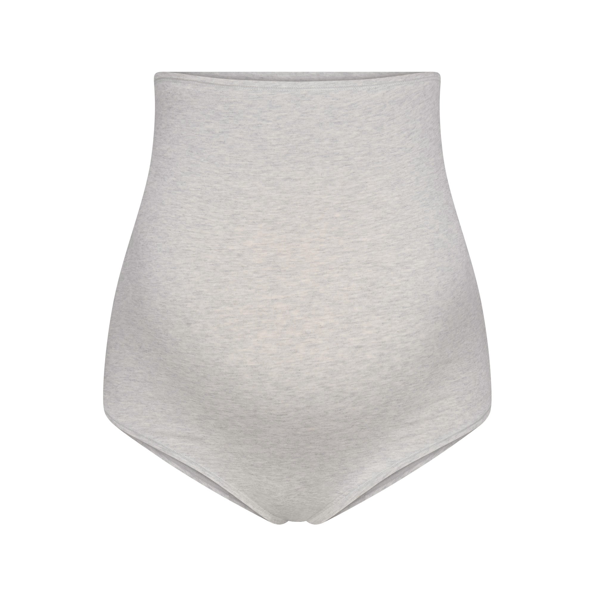 COTTON JERSEY MATERNITY HIGH-WAISTED BRIEF 5-PACK | LIGHT HEATHER GREY