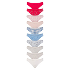 LIGHTWEIGHT COTTON THONG 10-PACK | DAINTY FLORAL MULTI