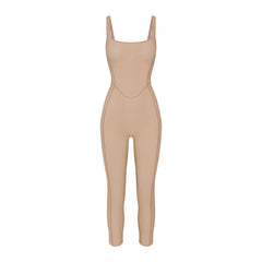 POWER MESH SHAPEWEAR CATSUIT | CLAY