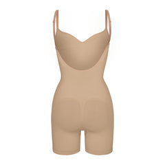 SEAMLESS SCULPT LOW BACK MID THIGH BODYSUIT | CLAY