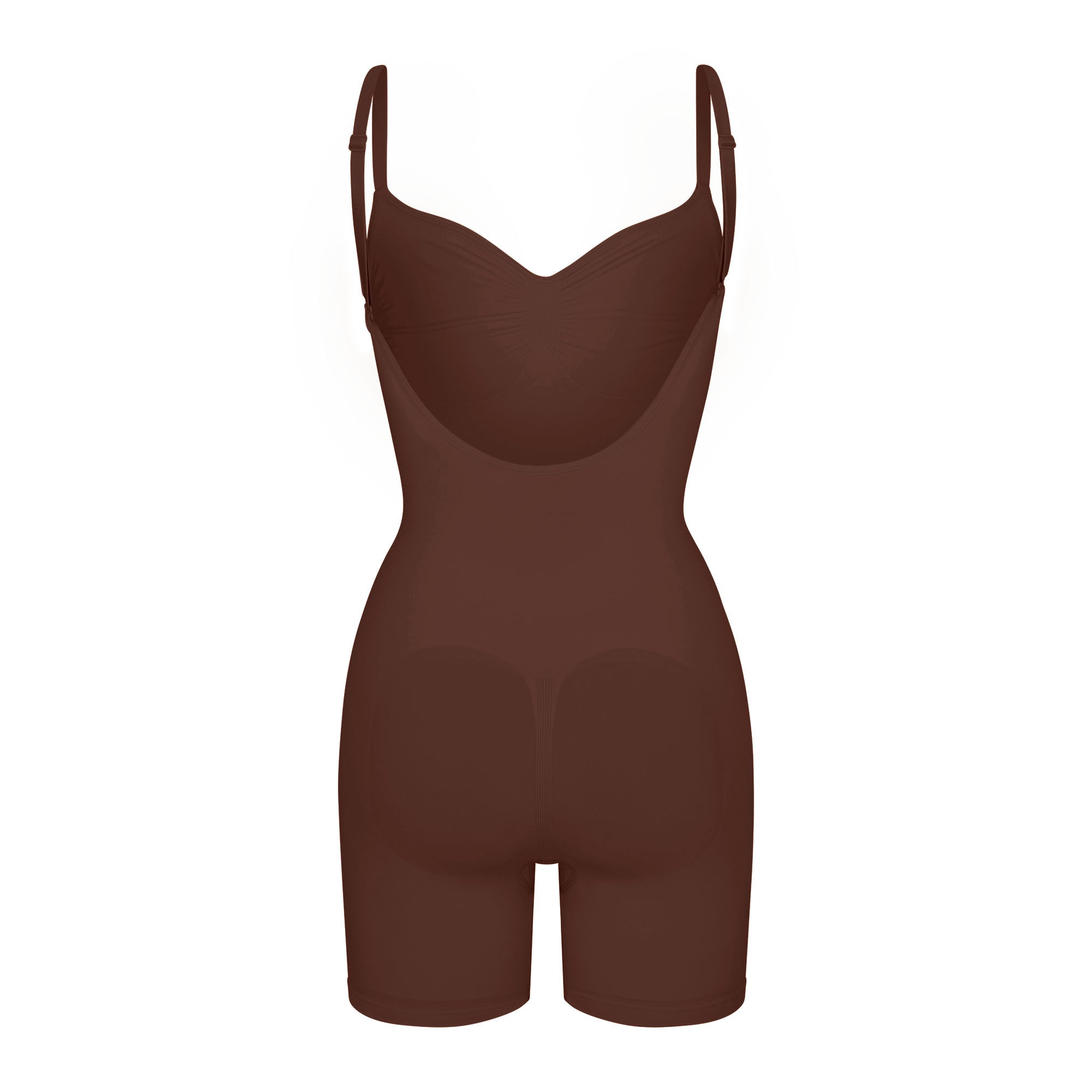 SEAMLESS SCULPT LOW BACK MID THIGH BODYSUIT | COCOA