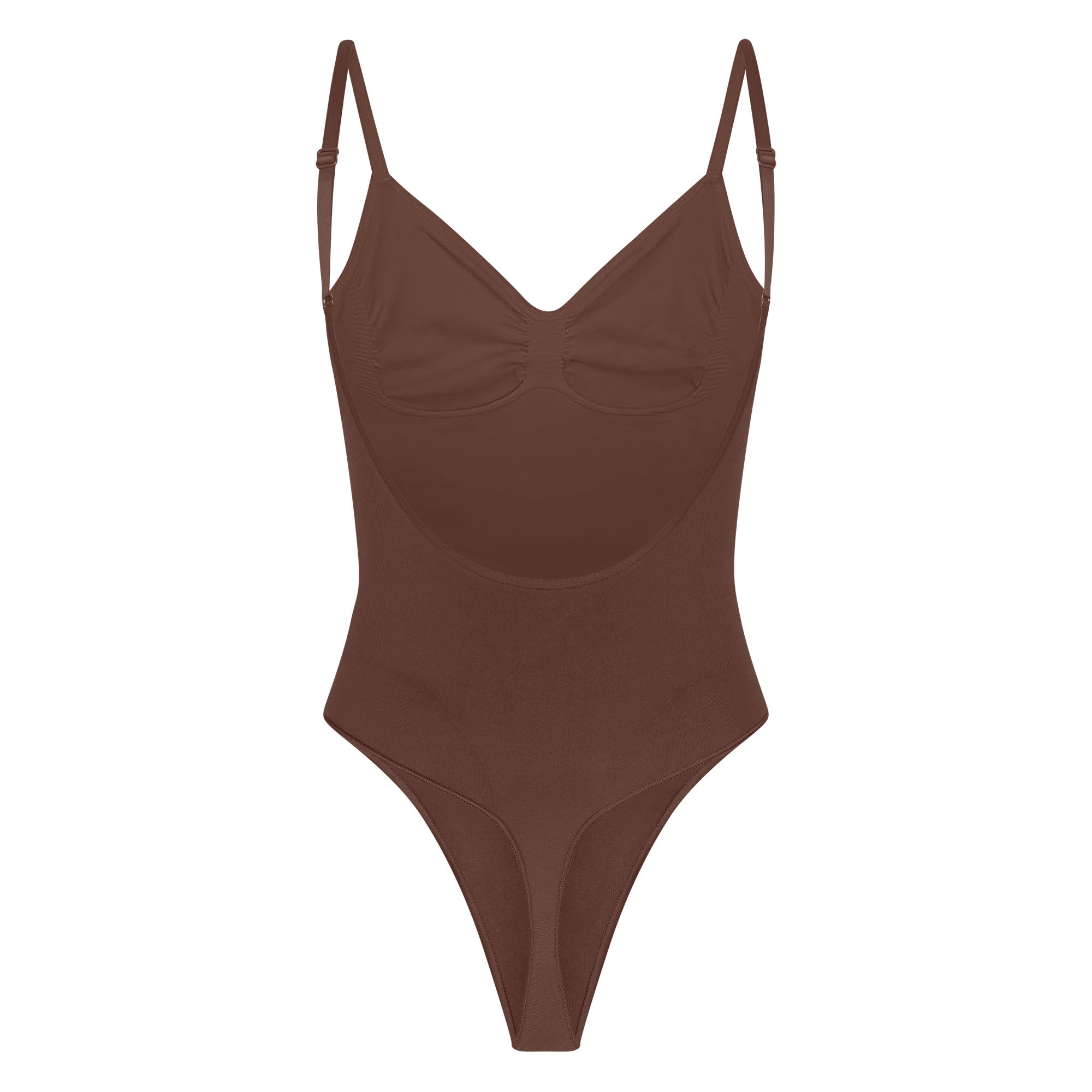 SEAMLESS SCULPT LOW BACK THONG BODYSUIT | COCOA