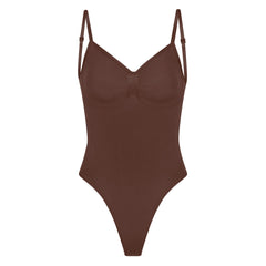 SEAMLESS SCULPT LOW BACK THONG BODYSUIT | COCOA