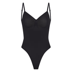 SEAMLESS SCULPT LOW BACK THONG BODYSUIT | ONYX