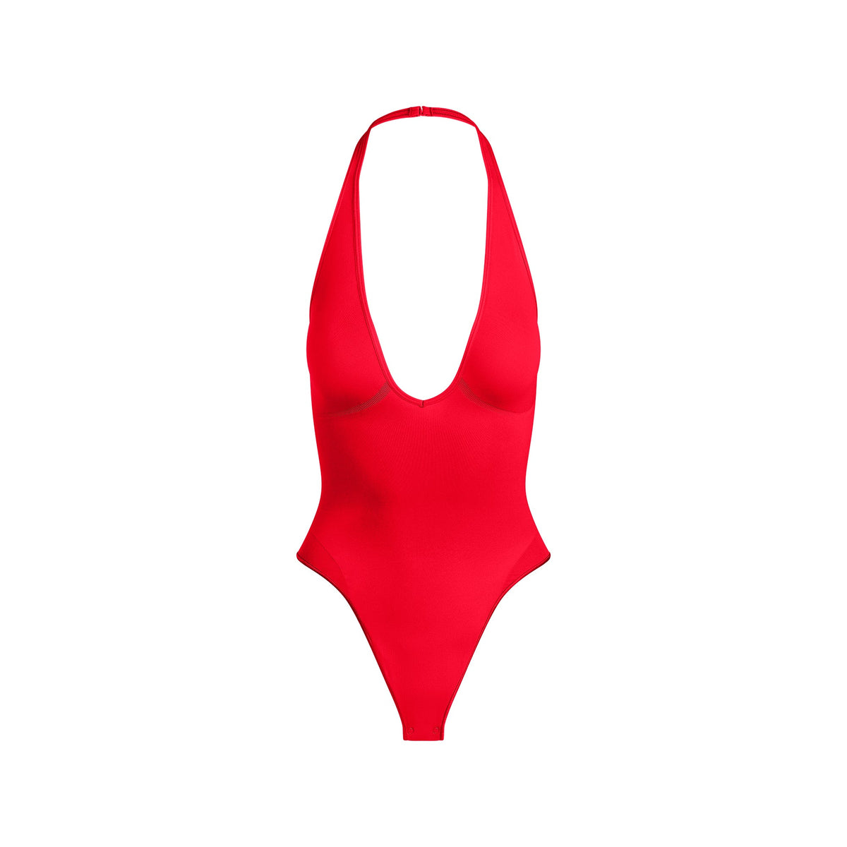 SEAMLESS SCULPT DEEP PLUNGE THONG BODYSUIT | RUBY