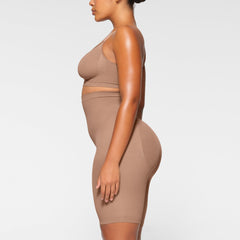 SEAMLESS SCULPT HIGH-WAISTED ABOVE THE KNEE SHORT | SIENNA