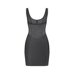POWER MESH SHAPEWEAR OPEN BUST SLIP DRESS | ONYX