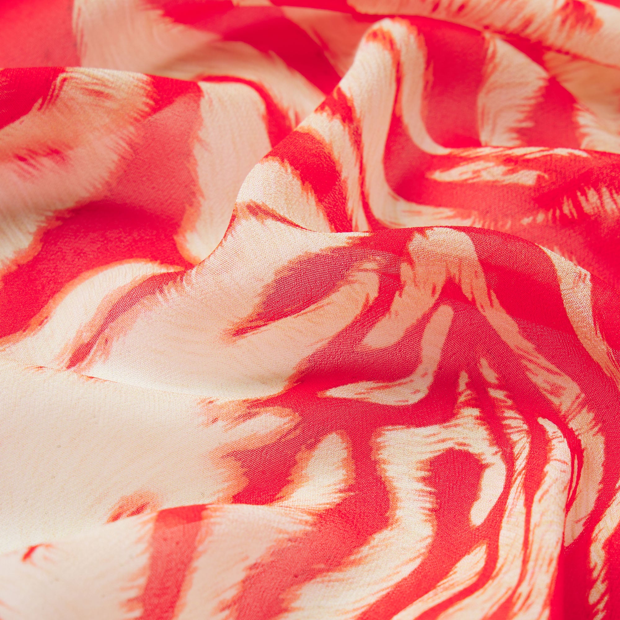 SWIM COVER-UPS SHEER OPEN FRONT SARONG | CARMINE ZEBRA PRINT