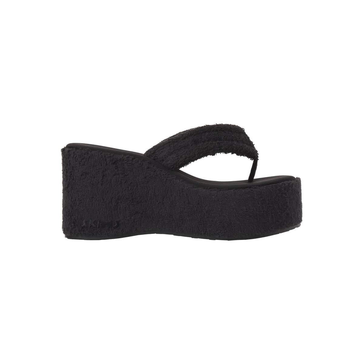 TERRY PLATFORM SANDAL | ONYX