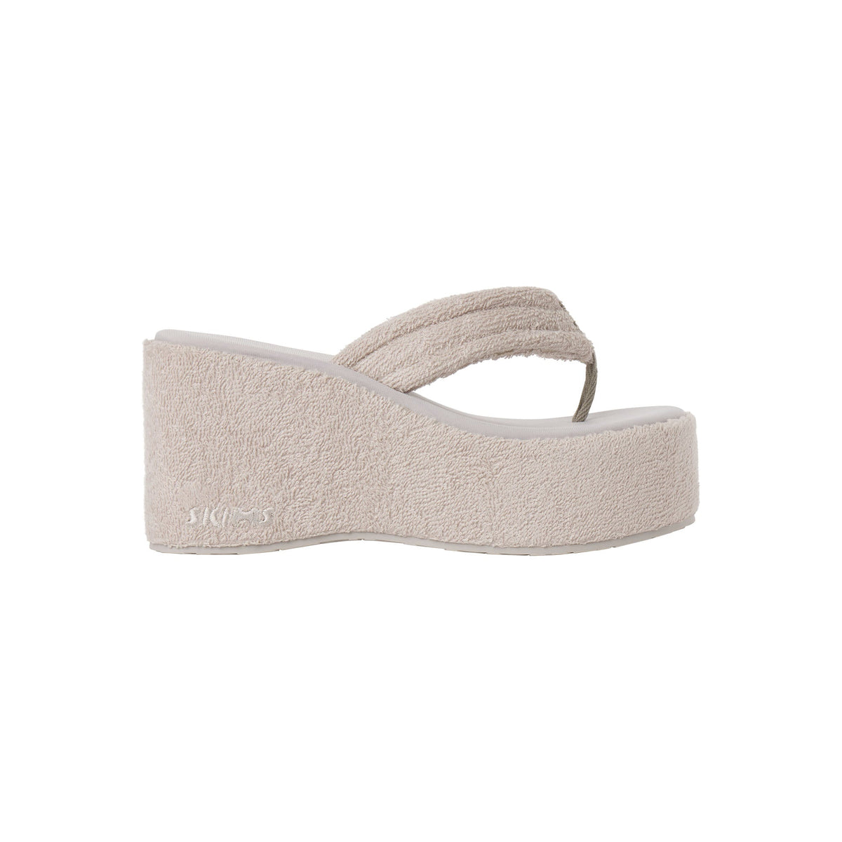 TERRY PLATFORM SANDAL | STONE