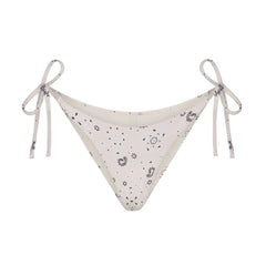 SIGNATURE SWIM DIPPED TIE BIKINI BOTTOM | ECRU BANDANA PRINT