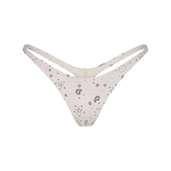 SIGNATURE SWIM THONG BIKINI BOTTOM | ECRU BANDANA PRINT
