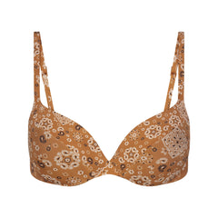 SIGNATURE SWIM ULTIMATE PUSH-UP TIE BACK BIKINI TOP | ALMOND BANDANA
