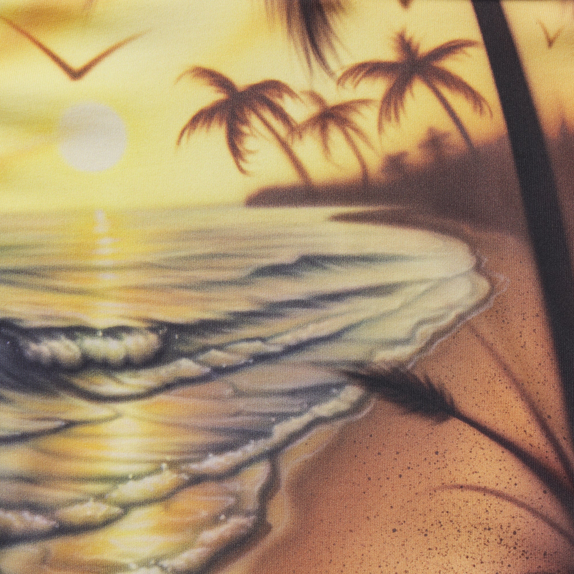 SWIM COVER-UPS COTTON TUBE DRESS | AIRBRUSH BEACH SCENE
