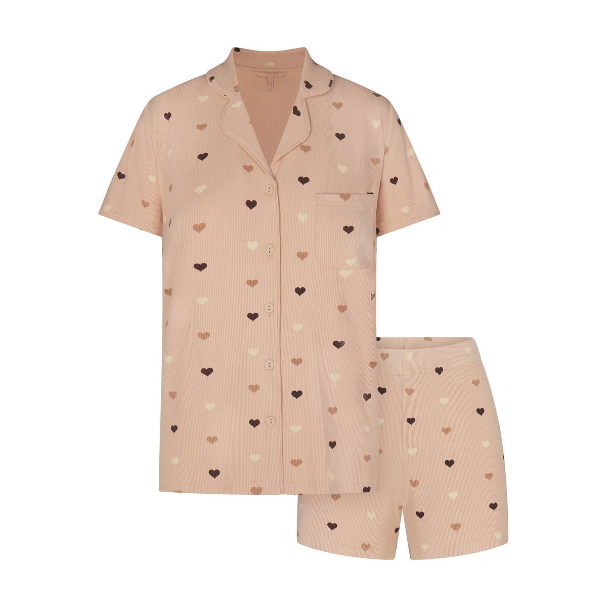 SOFT LOUNGE SHORT SLEEP SET | MICA MINI HEART HALFDROP