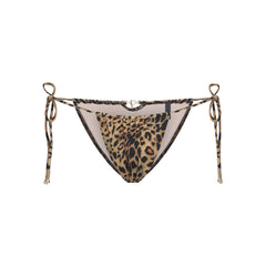 ICONIC SWIM HARDWARE TIE SIDE BIKINI BOTTOM | CHEETAH SKIN PRINT