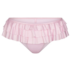 SATIN SWIM RUFFLE BIKINI BOTTOM | CHERRY BLOSSOM