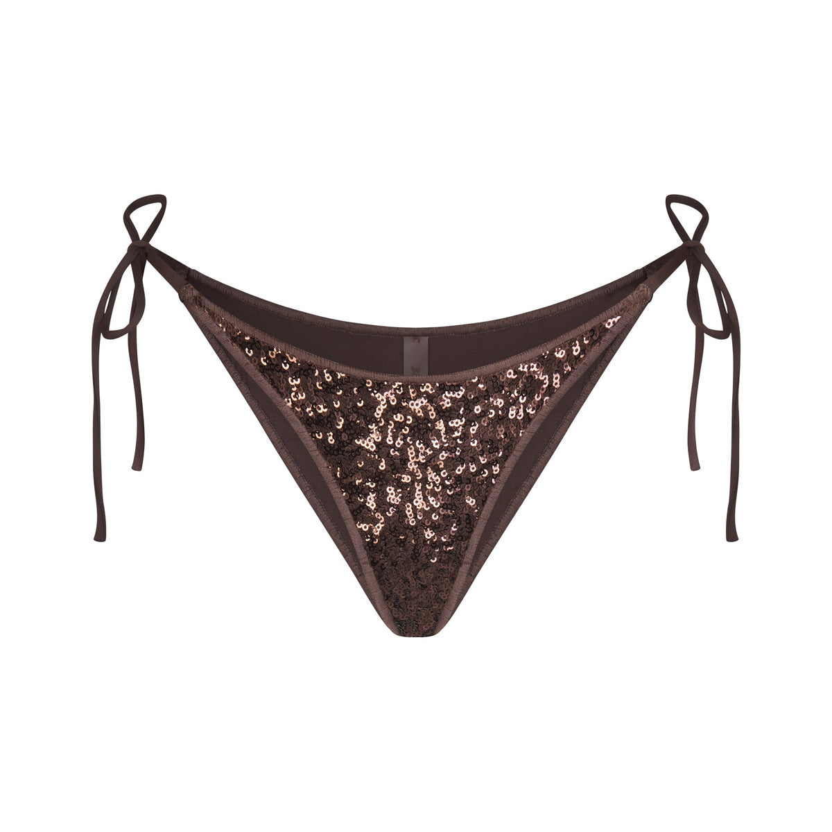 ICONIC SWIM SEQUIN BIKINI BOTTOM | ESPRESSO